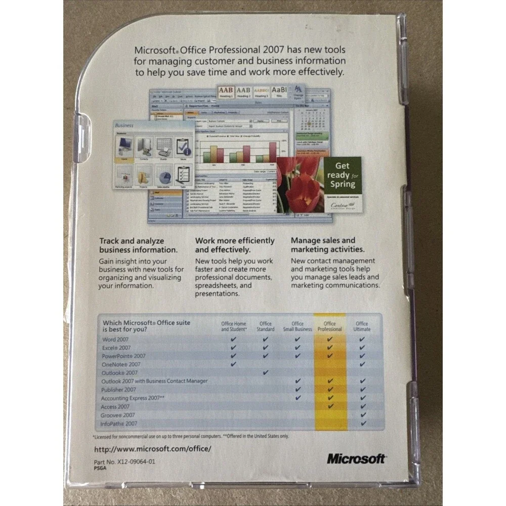 Official Microsoft Office Professional 2007 Upgrade w Product Key! ~ Fast Ship!